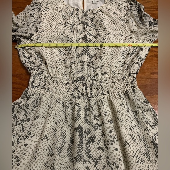 J CREW Factory Women's Multicolor Snake print smocked-waist dress Small - Picture 5 of 6